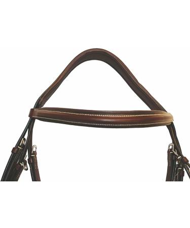 Henri de Rivel Pro Mono Crown Figure 8 Bridle & Rubber Reins - Australian Nut Horse - Buy Online on GoSupps.com