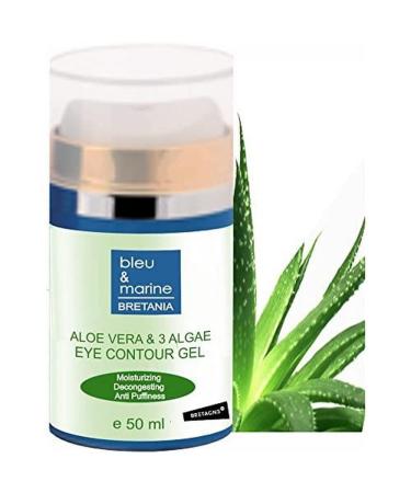 Bleumarine Bretania - hydroactive eye care gel 50ml |With aloe vera and algae |Reduces tear bags |Skin -calming and moisturizing |Ecological cultivation made in France