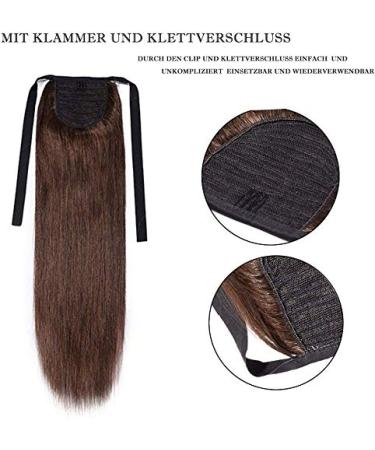 100% Remy Human Hair Dark Brown Clip In Ponytail Extensions - Sego Ponytail Braid Hair Piece 16 (45cm) - 80g - Buy Online on GoSupps.com