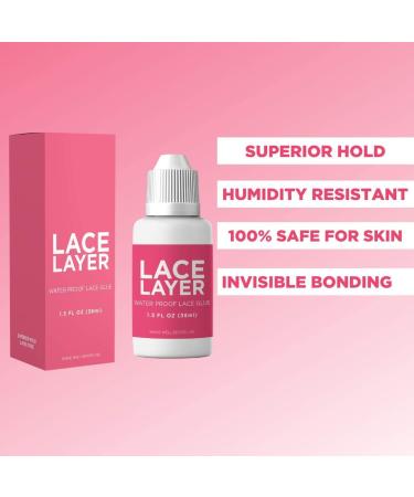 Invisible Bonding Glue for Lace Wigs - 1.3oz Waterproof Lace Frontal Adhesive - Strong Hold for Frontals, Closures - Lace Layer Wig Glue - Buy Online on GoSupps.com