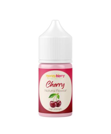 HONEYBERRY 30ml Natural Cherry Food Flavouring Essence - Professional High Strength Edible Liquid Extract Drops - Highly Concentrated Versatile Flavour for Baking Cooking Drink Scent Soap Cosmetics Cherry 30ml - Buy Online on GoSupps.com