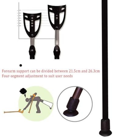 Canes Forearm Crutches 1 Pair of Ergonomic - Adult 5' - 6'6'' Adjustable Foldable Ergonomic Shock Absorber Non-Slip A (B) Selfless dedication - Buy Online on GoSupps.com