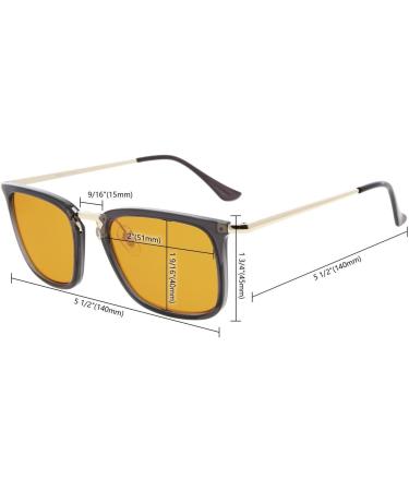 Eyekepper Classic Blue Blocking Reading Glasses - Dark Orange Lens Anti-Reflective Coating +0.00 Transparent - Shop Now for International Shipping - Buy Online on GoSupps.com