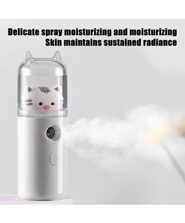 Cute Nano Mist Facial Sprayer Beauty Instrument USB Humidifier Rechargeable Face Nebulizer Beauty Tool Moisturizing Steamer Tiger White Free Size - Buy Online on GoSupps.com