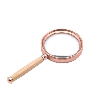 Vintage Reading MagnifierHandheld Magnifiers Aluminum Alloy Frame 20X/15X/10X Jewelry Magnifier for Precision Instrument Repair (10x)