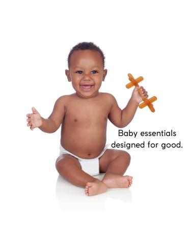 Moonjax Natural Rubber Baby Teething Toy - CPSIA Certified for Infants, Toddlers, Newborns - Buy Online on GoSupps.com