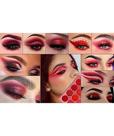 DE'LANCI Red Eyeshadow Palette - 12 Highly Pigmented Colors, Matte Shimmer Blendable Formula, Long Lasting & Waterproof - Perfect Mini Makeup Gift for Women - Buy Online on GoSupps.com