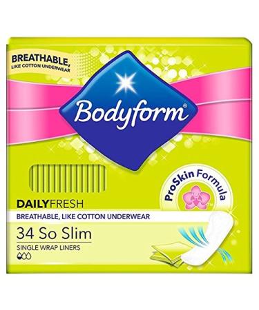 Bodyform Light Liners So Slim Individually Wrapped 34 pPack