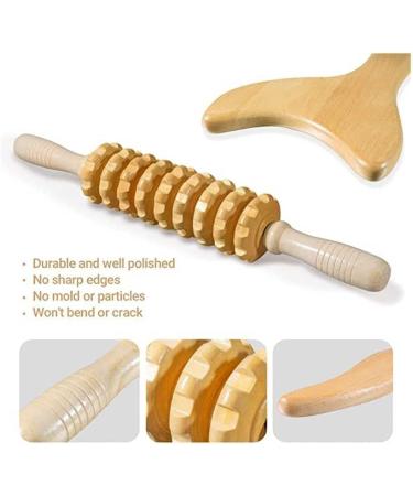 Premium GUA SHA & Massage Tools - 2-Piece Lymphatic Drainage & Anti-Cellulite Roller Set for Muscle Recovery | International Shipping - Buy Online on GoSupps.com