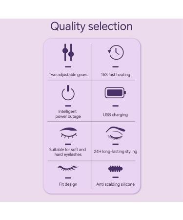 Joselin Electric Eyelash Curler USB Charging Model Fast Heating Portable Eye Lash Perm Lasting Curling Thermal Eyelash Clip B - Buy Online on GoSupps.com