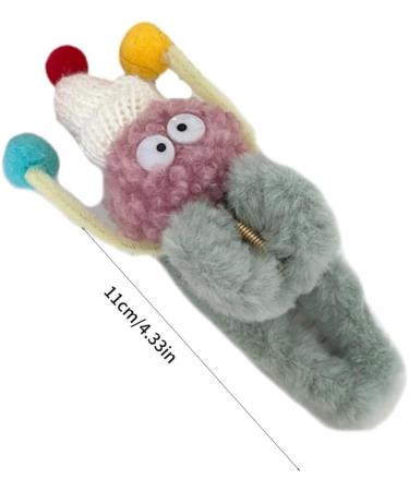 Limtula Adorkable Clown Furry Hair Claw Clips Colorful Hair Jaw Clip Furry Hair Catch Barrettes Ponytail Holder Hair Props Gray coffee - Buy Online on GoSupps.com
