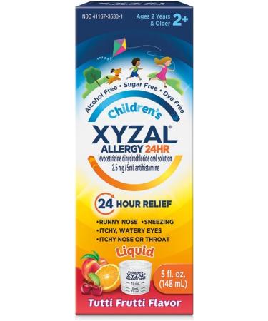 Allegra Children's 12HR Allergy Liquid with Xyzal Children's 24HR Allergy Oral Solution Bundle Berry & Tutti Frutti Flavors - Buy Online on GoSupps.com