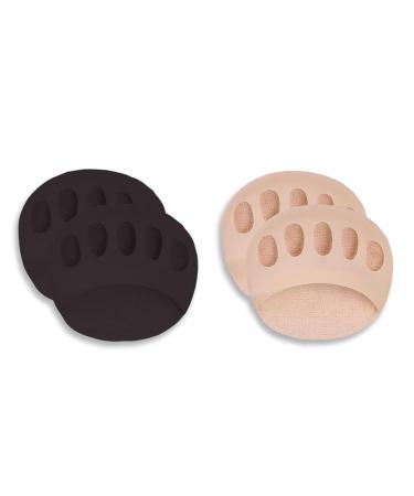 Soft Reusable Foot Pads for Ball of Feet Prevent Pain and Discomfort - 2 Pairs