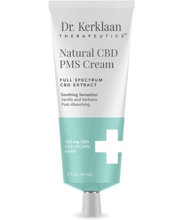 Dr Kerklaan CBD Therapeutics Natural PMS Cream 2 fl oz/59ML Bodycare Cream To Relax and Soothe Uplifting Scent of Vanilla & Verbena Fast-Absorbing Natural CBD PMS Cream 60ml - Buy Online on GoSupps.com