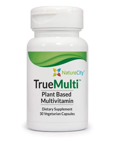 NatureCity TrueMulti Plant Based Multivitamin 30 Veggie Capsules Unflavored 30 Count (Pack of 1)