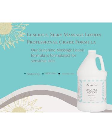 Sunshine Massage Lotion 1 Gallon | Sunflower Oil, Vitamin E, Aloe Vera | Hydrating, Moisturizing, Skin Soothing, Anti-aging | Professional Grade - Buy Online on GoSupps.com