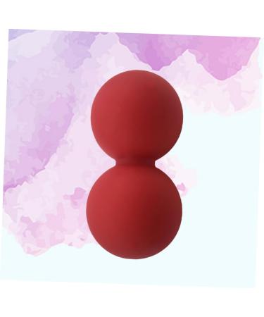 Frcolor 3ST Peanut Lacrosse Massage Ball - Silicone Yoga Roller for Plantar Fasciitis & Whole Body Relief - Red - Buy Online on GoSupps.com