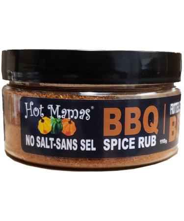 Hot Mamas All Natural BBQ Spice Rub - BBQ Kosher Certified Salt Free Gluten Free Keto Friendly and No MSG 110g
