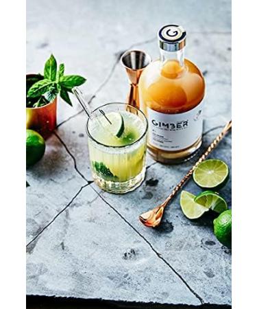 GIMBER Ginger Concentrate - Alcohol-free Drink with Ginger Lemon and Herbs - 700 ml Bottle + 20 ml Shot Original - Buy Online on GoSupps.com