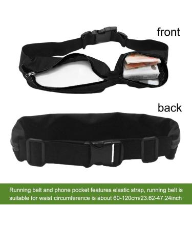 High Elasticity 2-Part Base Belt & Waterproof Phone Bracelet Bag Set for Jogging Fitness Hiking & Cycling - Black - Buy Online on GoSupps.com