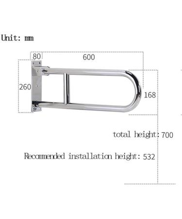 UWEREBFM Free of Lead Sturdy Shower Safety Grab Bar for Bathtub Polished Safety Grab Bar Folding Grab Bar Elderly Disabled Bathroom Toilet Anti-Skid Support Handle - Buy Online on GoSupps.com