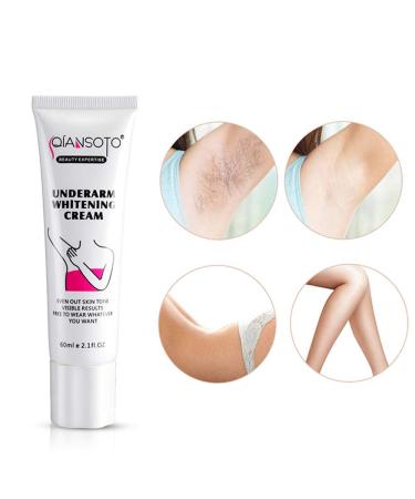 Natural Underearm Whitening Cream - Skin Lightening for Sensitive Areas 60ml | Effective for Armpits Knees & Elbows - Buy Online on GoSupps.com