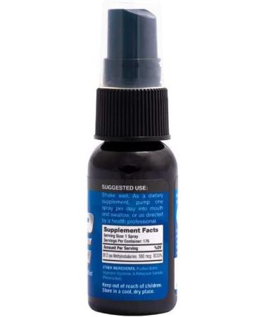 Pure B-12 Spray 500 mcg - Fast Absorption Energy Boost - 1 fl oz - Buy Online on GoSupps.com