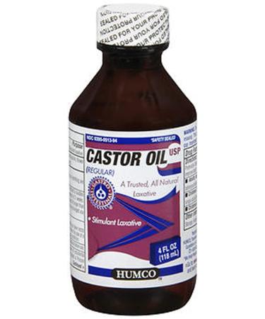Humco Regular Castor Oil USP 4 fl oz All Natural Stimulant Laxative Gastro by HUMCO