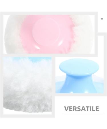 Lot de 2 Houppettes Poudre B b 8 CM Ultra Douces en Peluche Applicateurs R utilisables pour Poudre de et Soins Peau D licate Couleurs Bleu Clair et Rose P le Usage - Buy Online on GoSupps.com