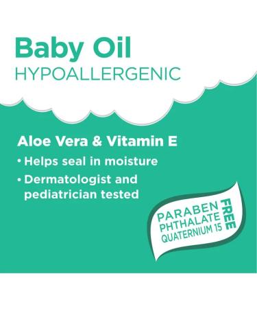 Equate Baby Hypoallergenic Oil with Aloe Vera & Vitamin E - 20 fl oz | Safe for Sensitive Skin | International Shipping Available - Buy Online on GoSupps.com