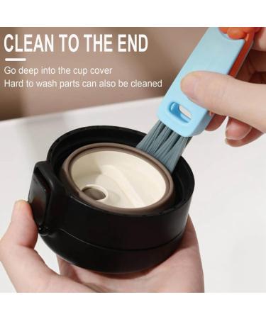 piuryue Multifunctional Bottle Tight Spaces Cup Crevice Cleaning Brush Portable Cup Lid Cleaner with Brush Easy Install Easy to Use - Buy Online on GoSupps.com