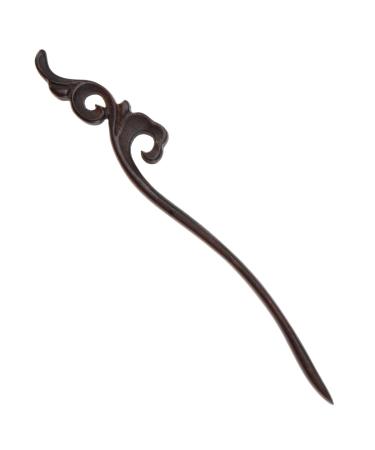 YINETTECH Wooden Peacock Feather Hair Stick Vintage Hair Fork Updo Hair Pin Traditional Chignon Pin Hair Accessories for Women Full Updos Low Bun Hairstyles