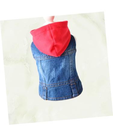 Iplusmile Red Denim Dog Vest - Summer & Spring Pet Costume & Accessories for XL Dogs | Fashionable Party Outfit - Buy Online on GoSupps.com