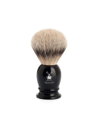 MHLE CLASSIC Silvertip Badger Luxury Natural Shaving Brush Small Black