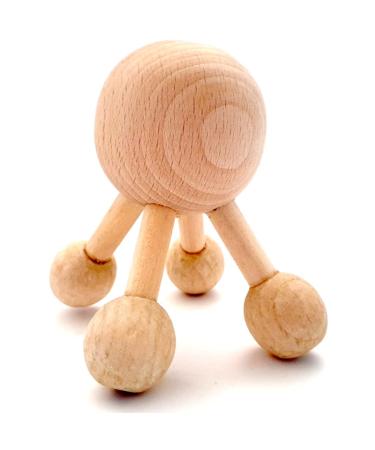 Ostento massager wood |Massage roller for back neck shoulders arms hips legs and feet (Maderotherapy/wood therapy massage) - Made in Europe (back massage device 4 LEGS spider) back massage device 4 LEGS Spider - Buy Online on GoSupps.com