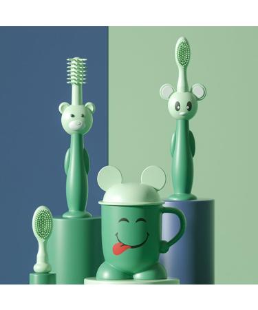 Minkissy Children's Toothbrush Set Suction Cup Baby Training Toothbrush & Cleaning Brush for Newborn Teeth - Buy Online on GoSupps.com