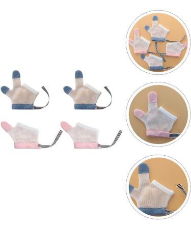 Kids Thumb Sucking Guards - 2 Pairs of Soft Mesh Fabric Gloves with Wrist Bands - Stop Thumb Sucking with Tofficu Baby Finger Stop Kit (L) - Buy Online on GoSupps.com