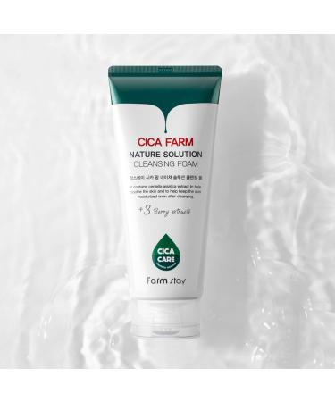 Buy FARMSTAY CICA FARM Nature Solution Cleansing Foam - Gentle Soothing Cleanser for All Skin Types | Fast International Shipping - Buy Online on GoSupps.com