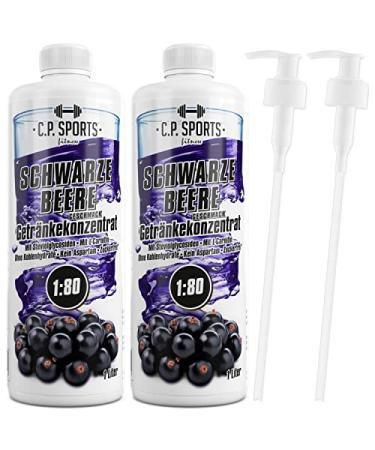 C.P.Sports Sugar-Free Beverage Syrup - Blackberry Vitamin Drink Concentrate (2L + 2 Pump Dispenser) | Ideal for Hydration & Sports Performance - Buy Online on GoSupps.com