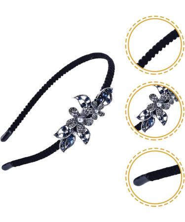 FRCOLOR Embellished Headband Crystal Rhinestones Fashion Headband Women Rhinestone Flower Headband Wedding Party Hair Hoop Band Hairband Headwear Flower Hair Accessories Color 4 - Buy Online on GoSupps.com