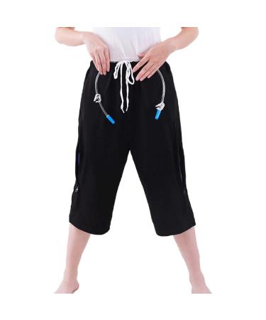 Mens Urine Bag Pants Care Underwear Catheter Shorts Urinate Drainage Bag Pants for Elderly (Color : Black Size : L/Large) L/Large Black