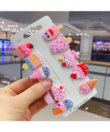 790 pcs Hair Tie Set for Girls - Colorful Ponytail Holders & Ice Cream Hair Clips - Pink Toddler Kids Hair Accessories - Buy Online on GoSupps.com