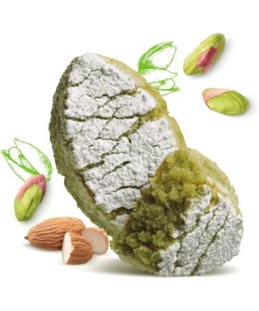  Sapori Sapori Ricciarelli al Pistacchio Almond Pistachio Almond Pasta 120g Italian Christmas Specialties 6 Individual Servings 20g - Buy Online on GoSupps.com