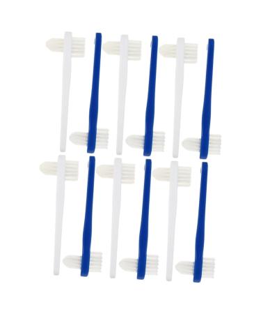 TOVINANNA 12 STK double -headed wrong toothbrush Soft toothbrush portable toothbrush prosthesis brush denture brush false teeth double -headed tooth cleaning tool 1 piece (1 -pack) colored - 2x2stk