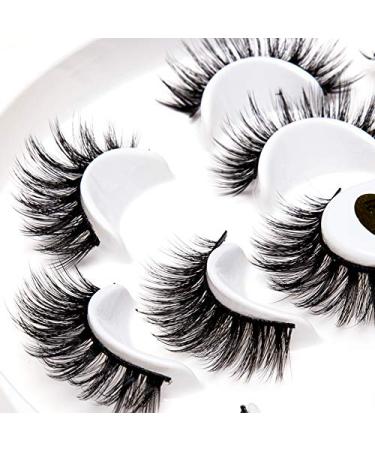 Icycheer 5D artificial artificial eyelashes fluffy handmade dramatic thick multi -layered false eyelashes pack with 7 pairs (31)