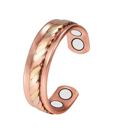 Magnetic therapy joint bone ring magnetic jewelry can relieve arthritis and migraines carry gift box (A)