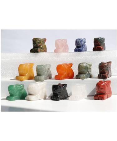 MuYu Art 10PCS Crystal Stone Rabbit Sculpture Statue Healing Crystal Stone Decor Reiki Gemstone Animal Figurine Rabbits Figurines Crafts 1" - Buy Online on GoSupps.com