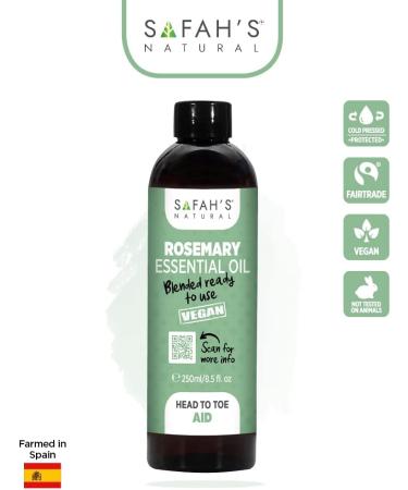 Safah s Natural - Blended Rosemary Oil for Hair Growth - Rosemary Scalp Oil Natural Hair Nourishment & Strength Ideal for All Hair Types (250) - Buy Online on GoSupps.com