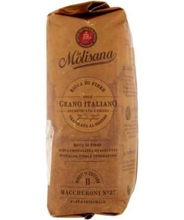 Italian Gourmet E.R. La Molisana Pasta Integrale Maccheroni No. 37 Whole Grain Pasta 100% Italian Wheat Bronze Paste 500g + Italian Gourmet Polpa di Pomodoro 400g - Buy Online on GoSupps.com