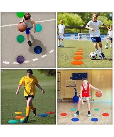 Savvy Life Poly Spot Markers - Set of 16 Multi-Colored Vinyl Spot Indicators for PE Activities - 10 Inch Non-Skid Floor Spots for Sports Training - Buy Online on GoSupps.com
